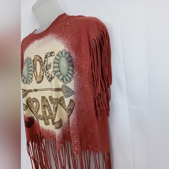 2 FOR $30 Fringed Rodeo Crazy Graphic Top (#1,281) - Picture 6 of 10